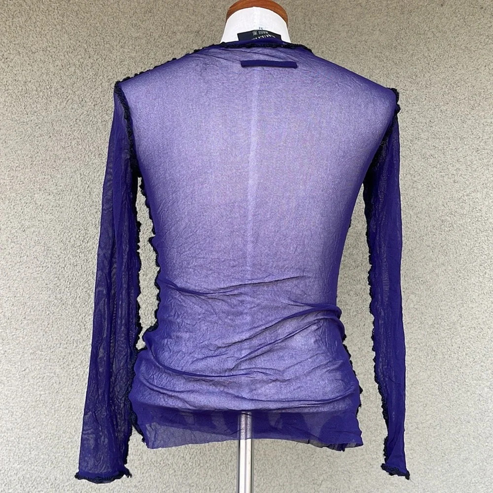 Jean Paul Gaultier F/W 2001 mesh script top - Picture 4 of 5